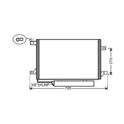 Condensatore climatizzatore per MERCEDES CLASSE B fase 1 2005-2008 (T245), OEM A1695001254, nuovo