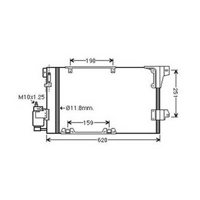 Condensatore climatizzatore per OPEL ASTRA G 1998-2004, OEM 9118897, nuovo