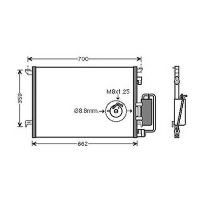 Condensatore climatizzatore per OPEL VECTRA C 2002-2005, OEM 13101839, nuovo