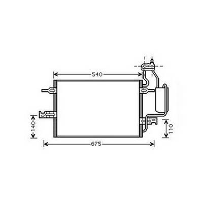 Condensatore climatizzatore per OPEL MERIVA A fase 1 2003-2006, OEM 13128931, nuovo