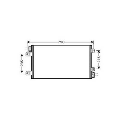 Condensatore climatizzatore per OPEL MOVANO I fase 2 2003-2010, OEM 2765000QAN, nuovo