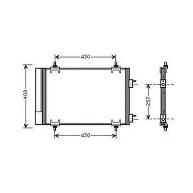 Condensatore climatizzatore per PEUGEOT 307 fase 2 2005-2008, OEM 6455GK, nuovo