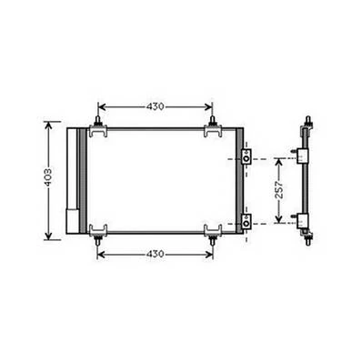 Condensatore climatizzatore per PEUGEOT 307 fase 2 2005-2008, OEM 6455GH, nuovo