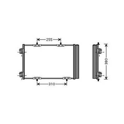 Condensatore climatizzatore per PEUGEOT 2008 I fase 2 2016-2019, OEM 6455HG, nuovo