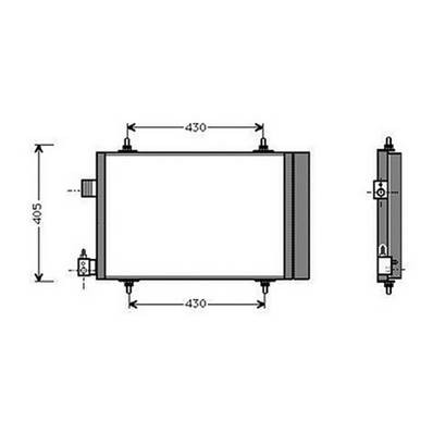 Condensatore climatizzatore per PEUGEOT PARTNER I fase 2 2002-2008, OEM 6455CV, nuovo