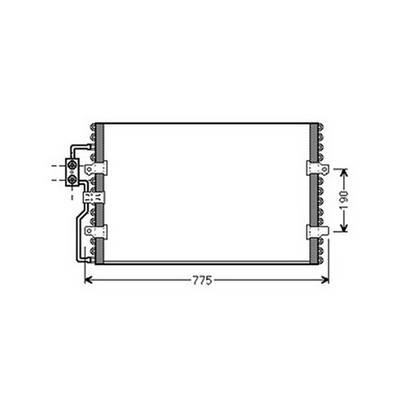 Condensatore climatizzatore per PEUGEOT EXPERT I fase 1 1995-2003, OEM 6455Q6, nuovo