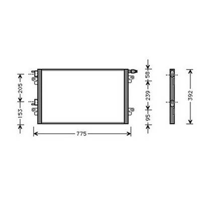 Condensatore climatizzatore per RENAULT LAGUNA II fase 1 2001-2005, OEM 8200152728, nuovo