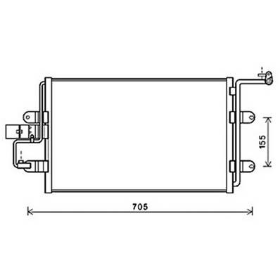 Condensatore climatizzatore per SEAT LEON I 1998-2005, OEM 1J0820411D, nuovo
