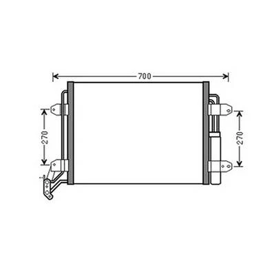 Condensatore climatizzatore per VOLKSWAGEN TIGUAN I fase 1 2007-2011, OEM 5N0820411E, nuovo