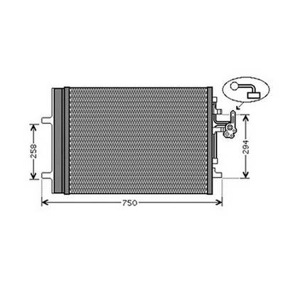 Condensatore climatizzatore per VOLVO V70 III fase 1 2007-2012, OEM 30794562, nuovo