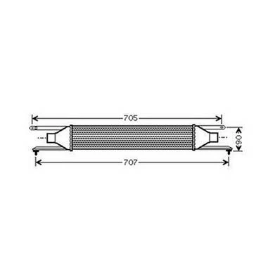 Intercooler per FIAT GRANDE PUNTO 2005-2009, OEM 55702237, nuovo