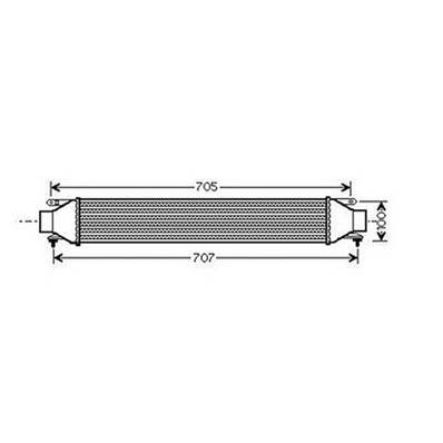 Intercooler per FIAT DOBLO II fase 1 2010-2015, OEM 51833975, nuovo