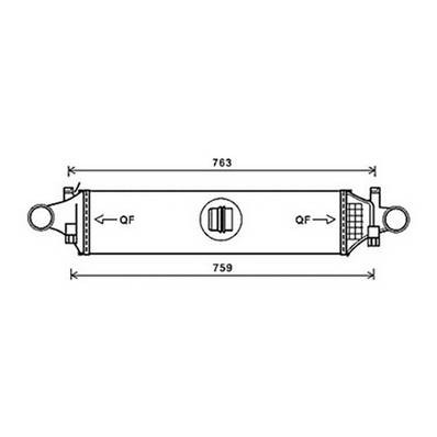 Intercooler per MERCEDES CLASSE A 2012-2015 (W176), OEM 2465000900, nuovo