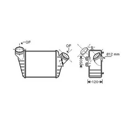 Intercooler per VOLKSWAGEN NEW BEETLE fase 1 1998-2005, OEM 1C0145803G, nuovo