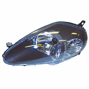 Faro ottico anteriore sinistro per FIAT GRANDE PUNTO - 2008 > 2012 Grigio scuro, connettore viola H4 Nuovo