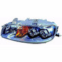Faro ottico anteriore sinistro per FIAT PUNTO 2 - 1999 > 2000 H7+H7+H3 Corpo Grigio Scuro Nuovo