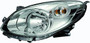 Faro ottico anteriore sinistro per RENAULT TWINGO II - 2007 > 2011 H4 Corpo Cromato Nuovo