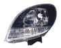 Faro ottico anteriore sinistro per RENAULT KANGOO 2003-2008 H4 Elettrico Incolore Corpo Nero Nuovo