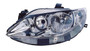 Faro ottico anteriore sinistro per SEAT IBIZA - 2008 > 2012 H7+H7 Elettrico Corpo Cromato Nuovo