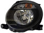Faro anteriore sinistro ottico per FIAT 500 fase 1, 2007-2015, H7, (superiore), nero, Magnetti Marelli