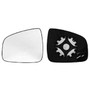 Vetro specchio retrovisore sinistro per DACIA SANDERO I, 2008-2012, sbrinato, clip-on, Nuovo