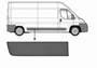 Modanatura laterale sull'alettone posteriore destro per PEUGEOT BOXER II fase 1, 2006-2014, telaio lungo, Grigio, 80 cm, Nuovo