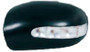 Calotta specchietto retrovisore destro per MERCEDES (W203) CLASSE C ph.2 2004-2007, luce lampeggiante, nero da primerare, Nuovo