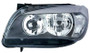 Faro anteriore ottico sinistro per BMW X1 E84 ph. 2 2012-2015, H7+H7, corpo nero, nuovo