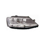 Faro anteriore destro per Volkswagen Jetta V fase 1 2011-2014, H7+H7, corpo nero, con luce diurna, Nuovo