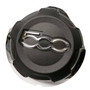 Coprimozzo nero per cerchi in lega FIAT 500L fase 1 2012-2017, bordo cromato, rotondo, nuovo