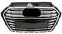 Griglia per AUDI A3 III fase 2 (3 porte) 2016-2020, cromata, nero lucido, con sensori, nuova