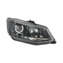 Faro anteriore destro principale per SKODA FABIA III fase 1 2015-2018, H7+H7, regolazione elettrica, con motore, con luce diurna, nero, LED, Nuovo.