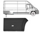 Modanatura parafango posteriore destro per PEUGEOT BOXER II ph.2 2014-2023, grigio goffrato, con clip, con alloggiamento indicatore di direzione, passo lungo, nuovo