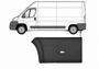 Modanatura parafango posteriore sinistro per CITROEN JUMPER II fase 2 2014-2023, grigio goffrato, con clip, con indicatore di direzione laterale, passo lungo, nuovo