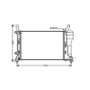 Radiatore raffreddamento motore per MERCEDES CLASSE B fase 1 2005-2008 (T245), OEM A1695000303, nuovo