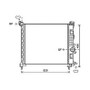 Radiatore raffreddamento motore per OPEL MERIVA B fase 1 2010-2013, OEM 1300309, nuovo