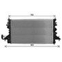 Radiatore raffreddamento motore per OPEL ASTRA K 2016-2019, OEM 13453905, nuovo