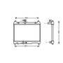 Radiatore raffreddamento motore per TOYOTA YARIS I fase 1 1999-2003, OEM 1640023080, nuovo