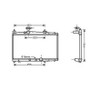 Radiatore raffreddamento motore per TOYOTA YARIS I fase 1 1999-2003, OEM 1640033070, nuovo