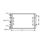 Radiatore raffreddamento motore per VOLKSWAGEN NEW BEETLE fase 1 1998-2005, OEM 1C0121253A, nuovo