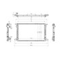 Radiatore raffreddamento motore per AUDI A5 I fase 2 2011-2017, OEM 8W0121251AK, nuovo