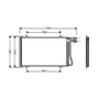 Condensatore climatizzatore per MERCEDES SPRINTER I fase 1 1995-2000 (W900-W904), OEM 9015000454, nuovo