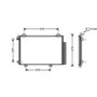 Condensatore climatizzatore per TOYOTA YARIS I fase 1 1999-2003, OEM 8846052020, nuovo