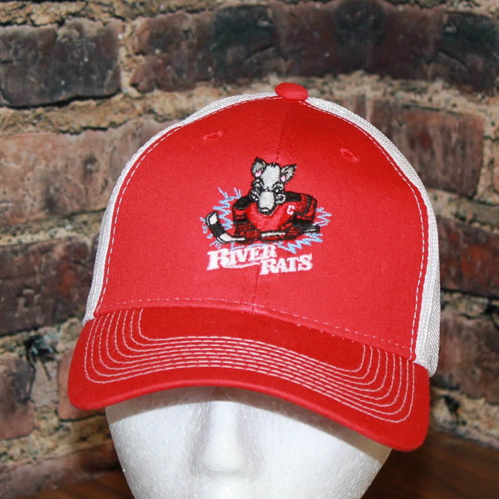 River Rats Hockey logo Trucker style mesh snap back cap