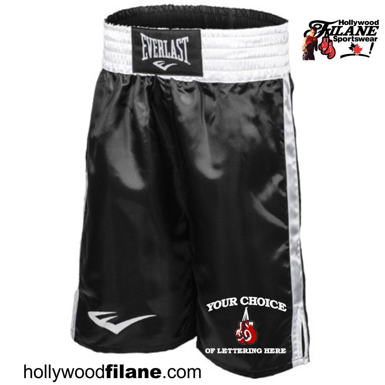 Personalized Everlast Boxing Trunks Custom Embroidered - Hollywood Filane