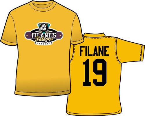 Filane's Falcons Jr B. Hockey T-Shirt - Personalize it with your name and number.