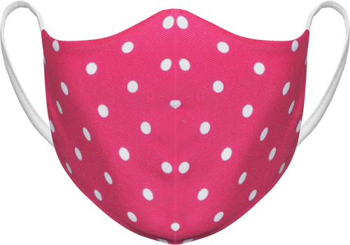 Polka Dots Pink - Reusable Fabric Face Masks