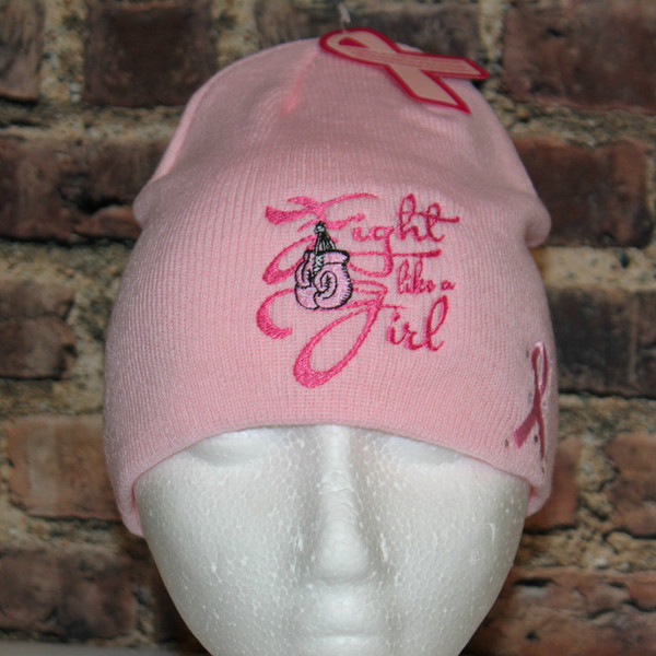 Fight like a Girl - cancer awareness beanie style toque