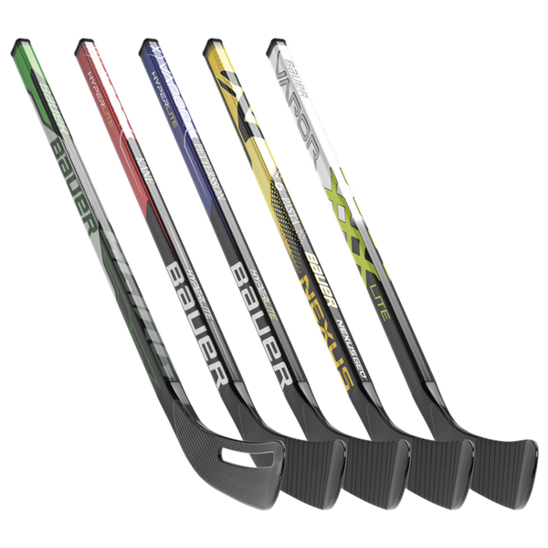Bauer Mystery Mini Sticks
The new line of Bauer Mystery Mini Sticks have a surprise in store! Each stick is wrapped in an opaque sealed bag, which keeps the stick’s artwork hidden until opened. Unwrap one of five mystery designs with each package and try to collect them all. Knee hockey will never be the same!
