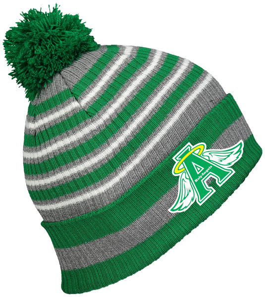 Holy Angels School Team Logo Toque
Support your team in the Spirit Pom Beanie . This beanie features 100% acrylic material, a 3-inch rolled cuff, and a pom pom accent.
